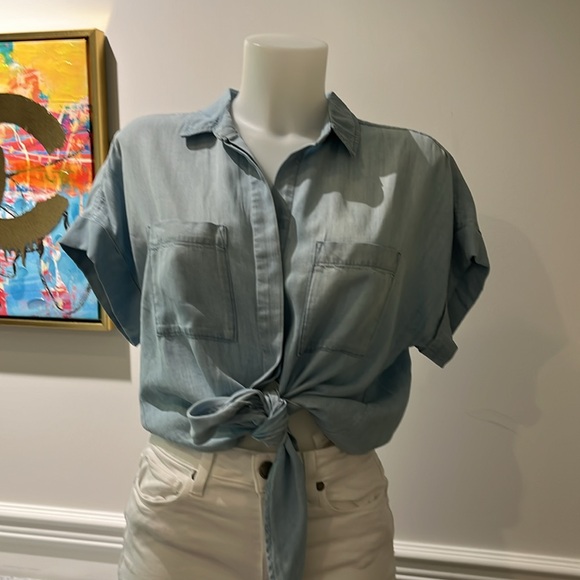 Cloth & Stone faded denim shirt - Picture 1 of 7